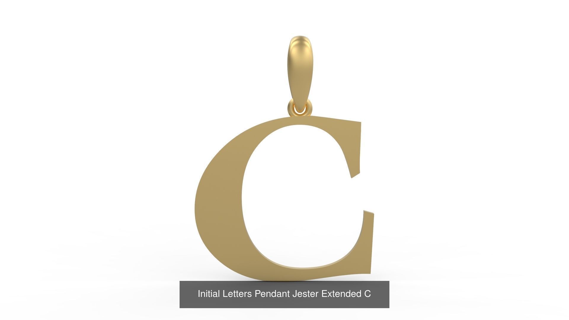 Initial Letters Pendant Alphabets Jester Extended 3D Model Collection_5