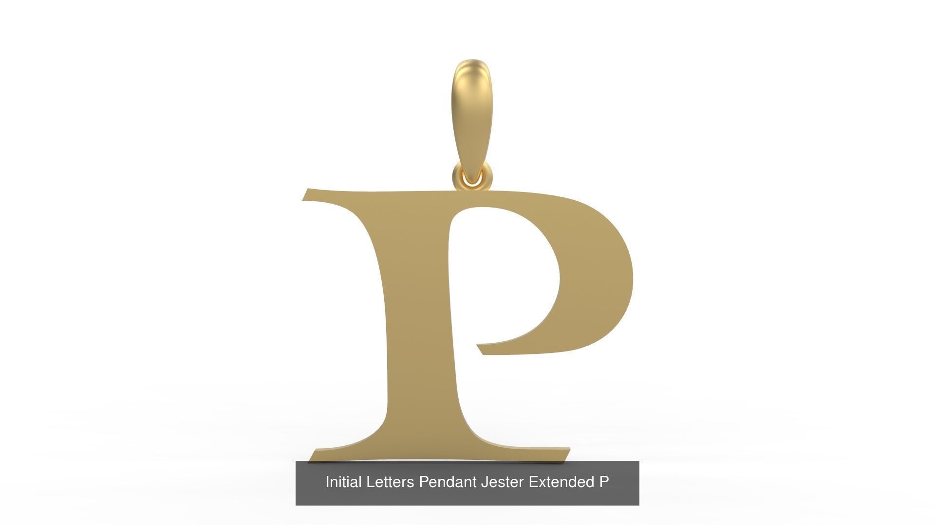 Initial Letters Pendant Alphabets Jester Extended 3D Model Collection_18