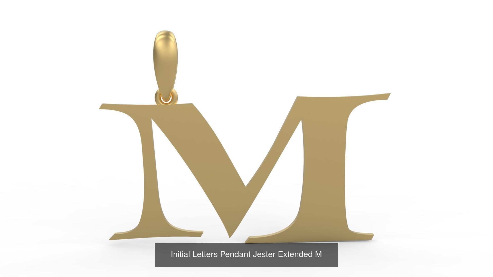 Initial Letters Pendant Alphabets Jester Extended 3D Model Collection_15