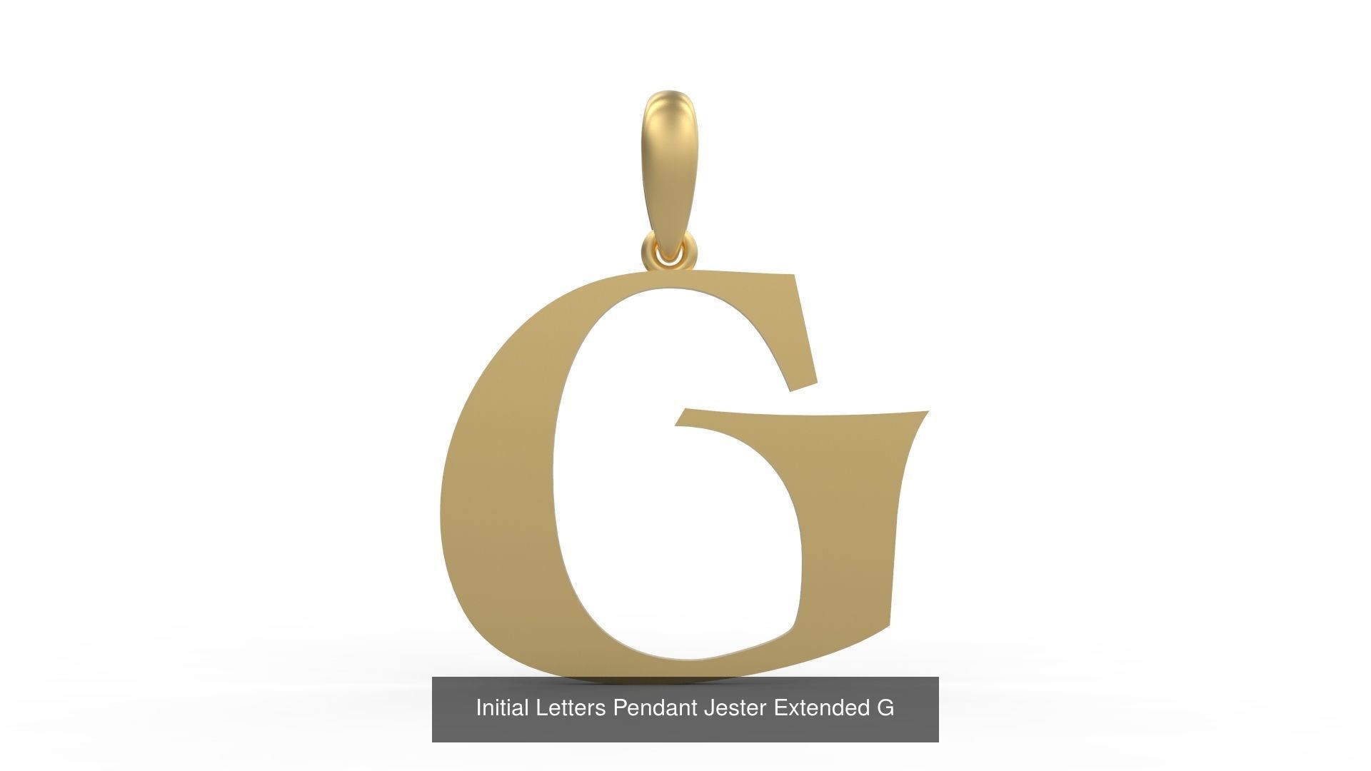 Initial Letters Pendant Alphabets Jester Extended 3D Model Collection_9