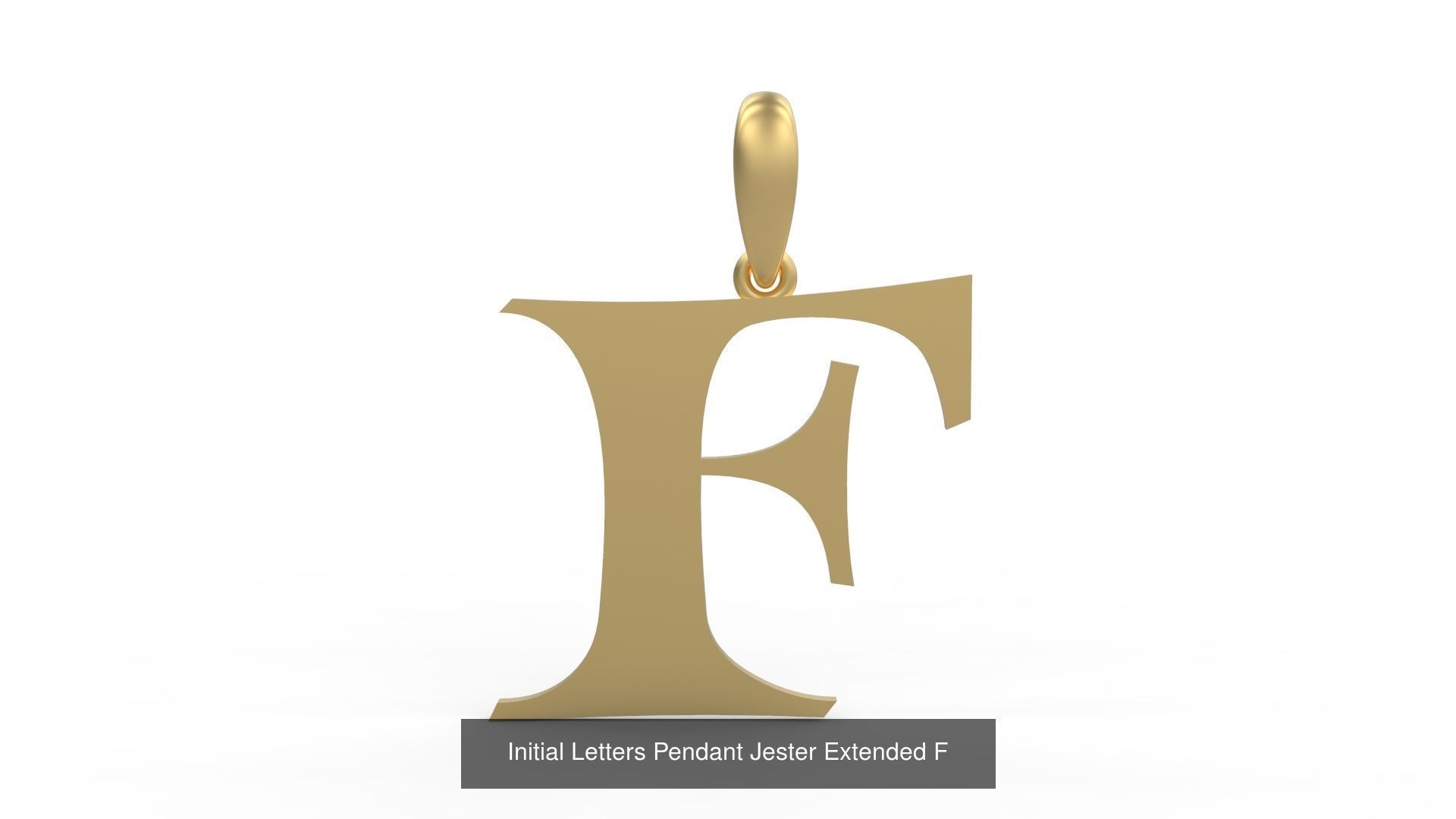 Initial Letters Pendant Alphabets Jester Extended 3D Model Collection_8