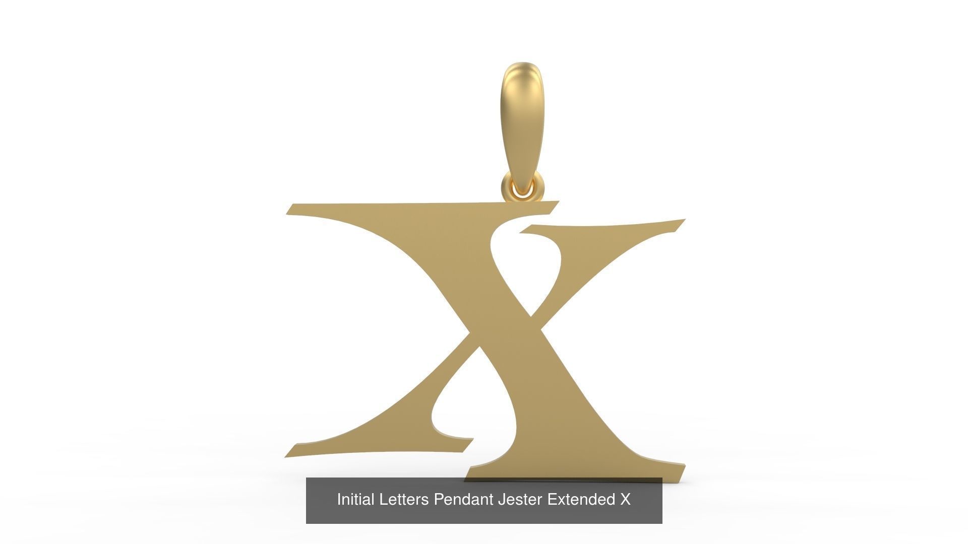 Initial Letters Pendant Alphabets Jester Extended 3D Model Collection_26