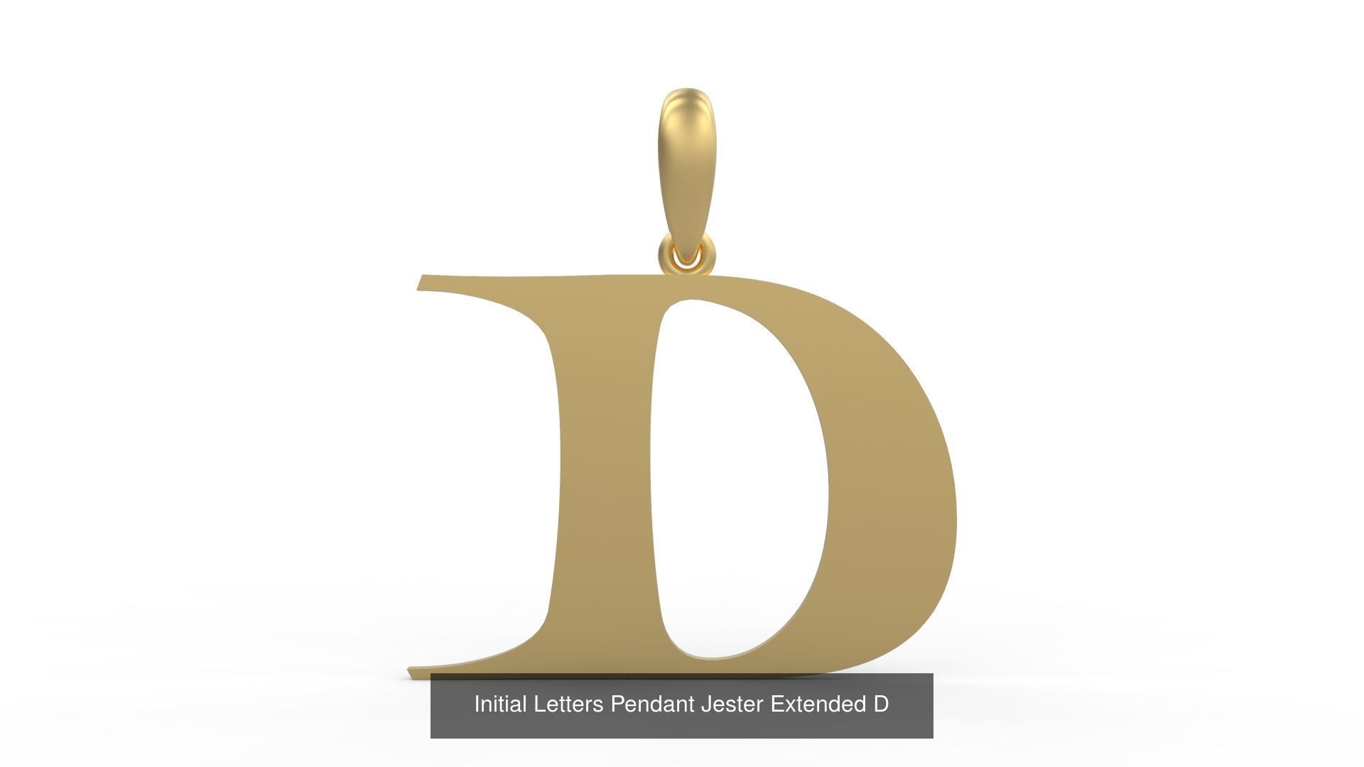 Initial Letters Pendant Alphabets Jester Extended 3D Model Collection_6