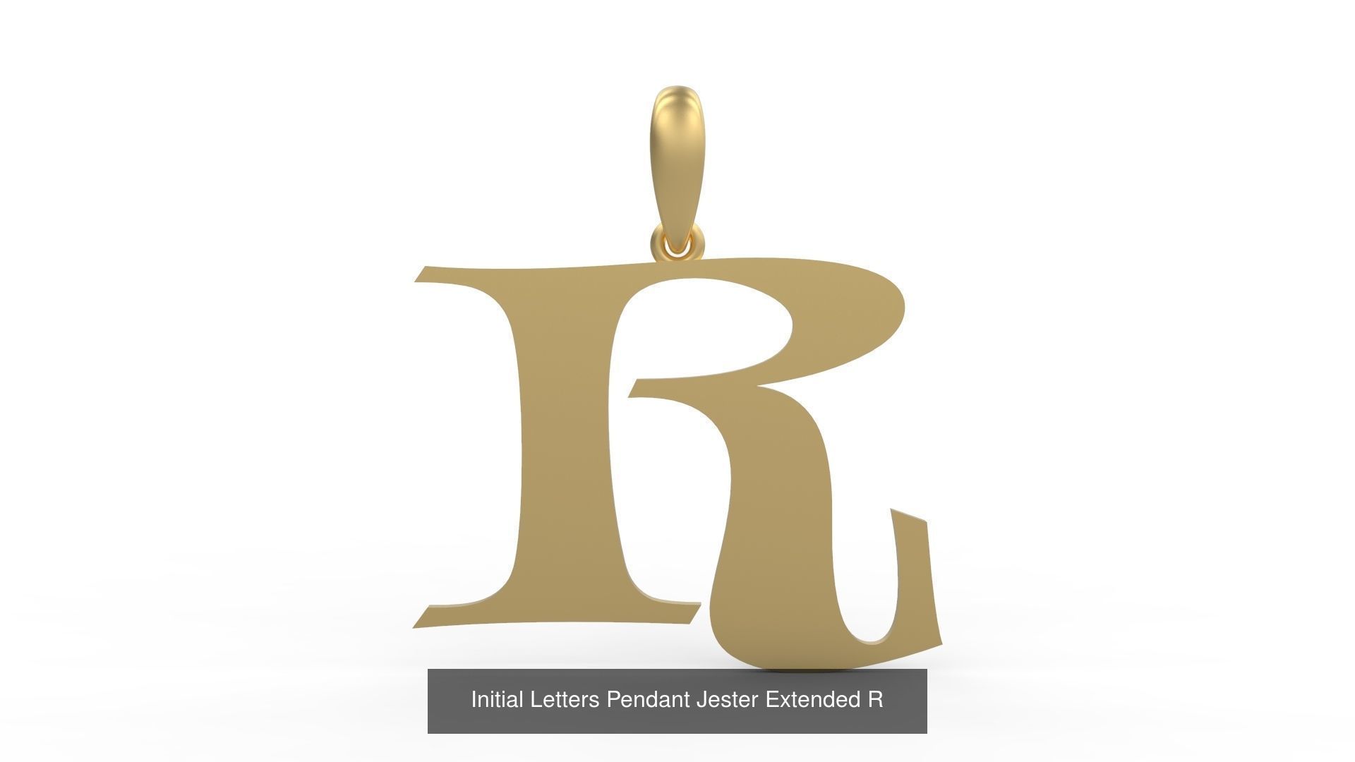 Initial Letters Pendant Alphabets Jester Extended 3D Model Collection_20