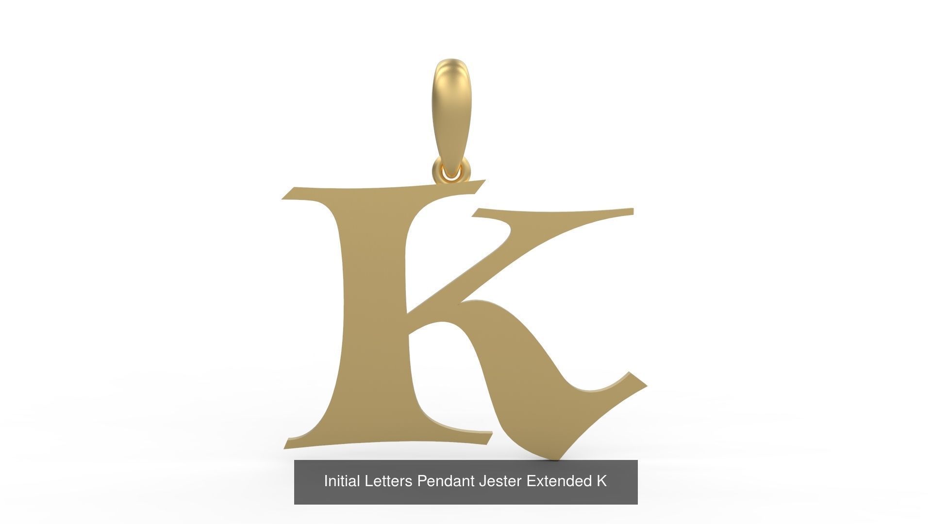 Initial Letters Pendant Alphabets Jester Extended 3D Model Collection_13