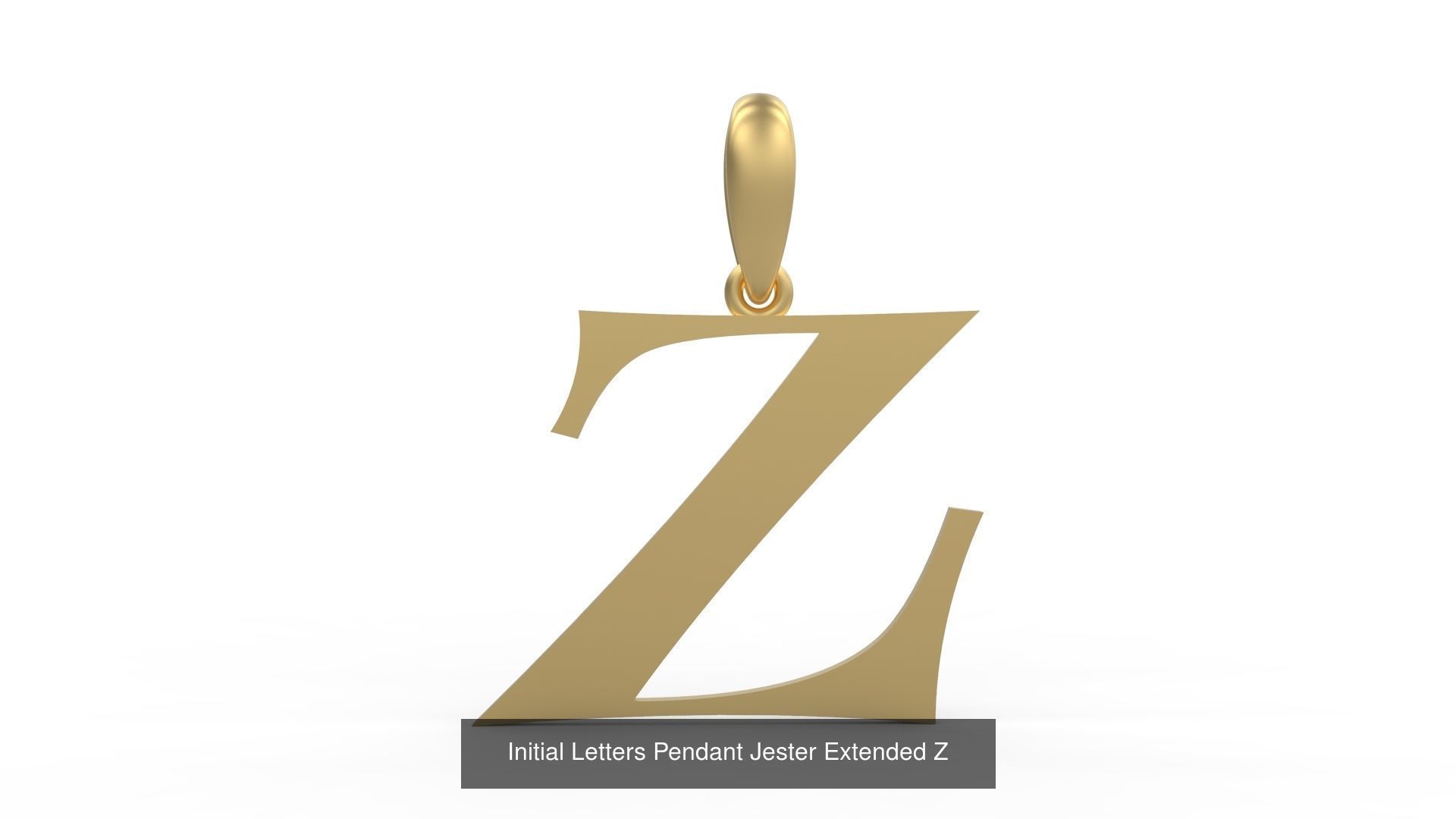 Initial Letters Pendant Alphabets Jester Extended 3D Model Collection_28