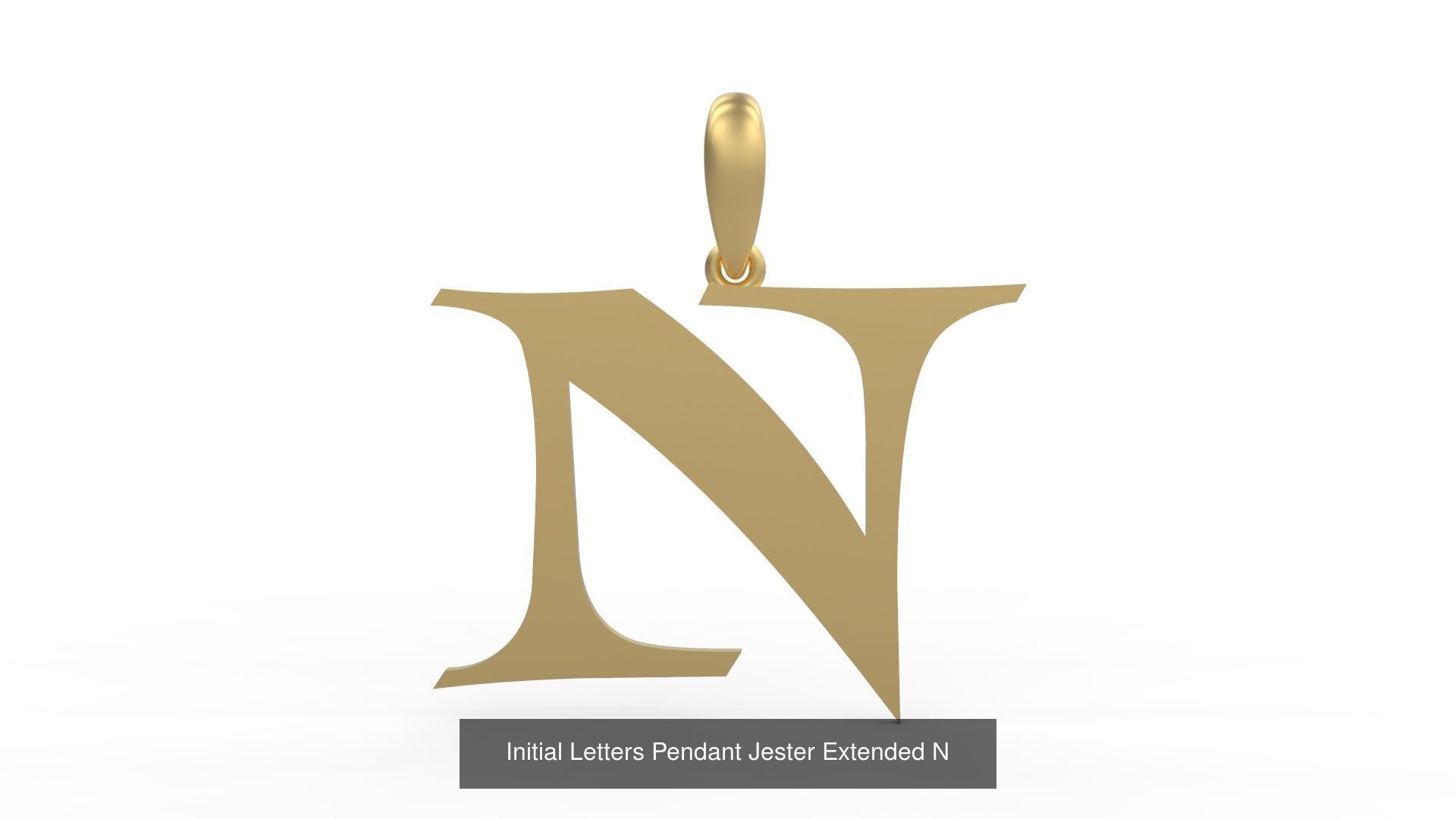 Initial Letters Pendant Alphabets Jester Extended 3D Model Collection_16