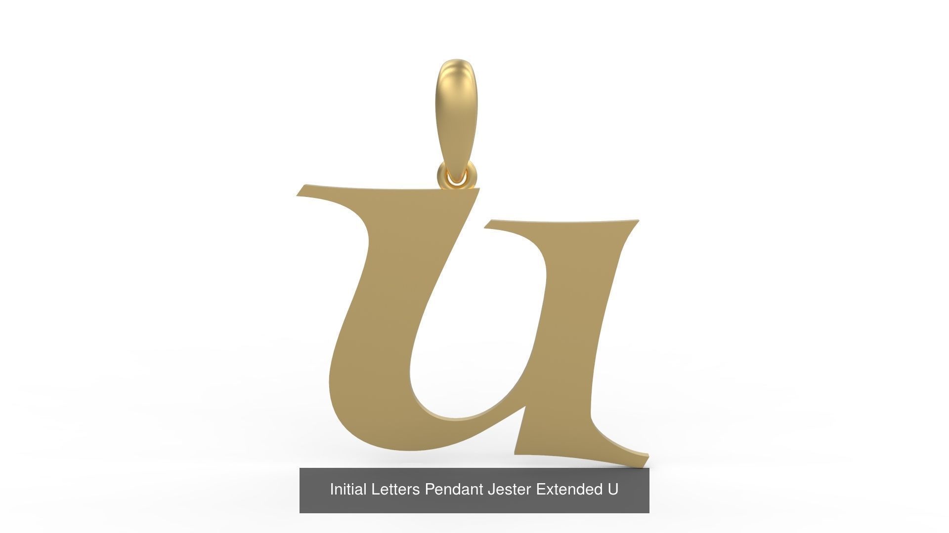 Initial Letters Pendant Alphabets Jester Extended 3D Model Collection_23