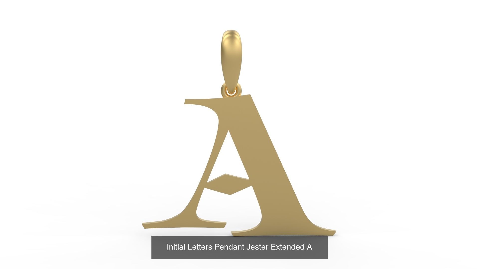 Initial Letters Pendant Alphabets Jester Extended 3D Model Collection_3
