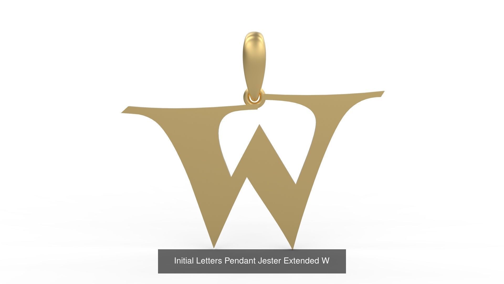 Initial Letters Pendant Alphabets Jester Extended 3D Model Collection_25