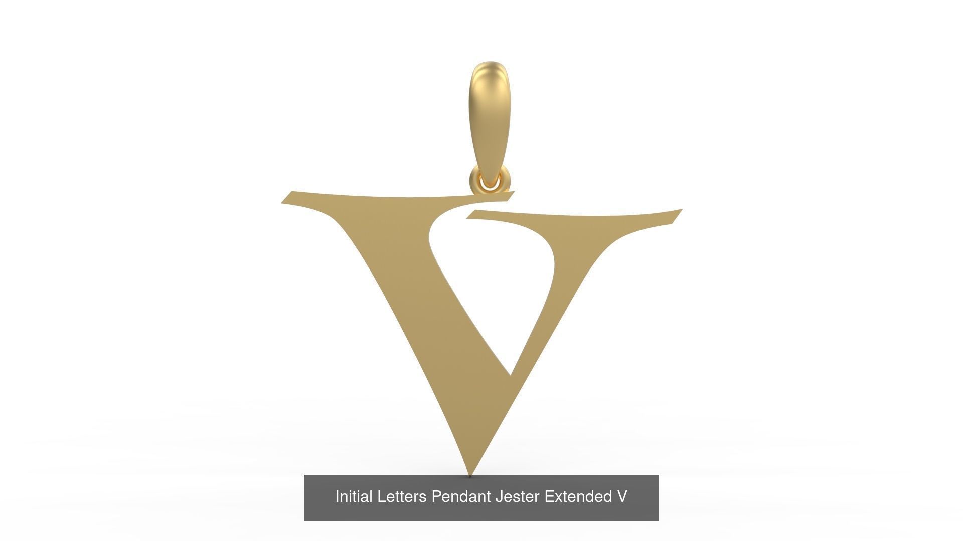 Initial Letters Pendant Alphabets Jester Extended 3D Model Collection_24