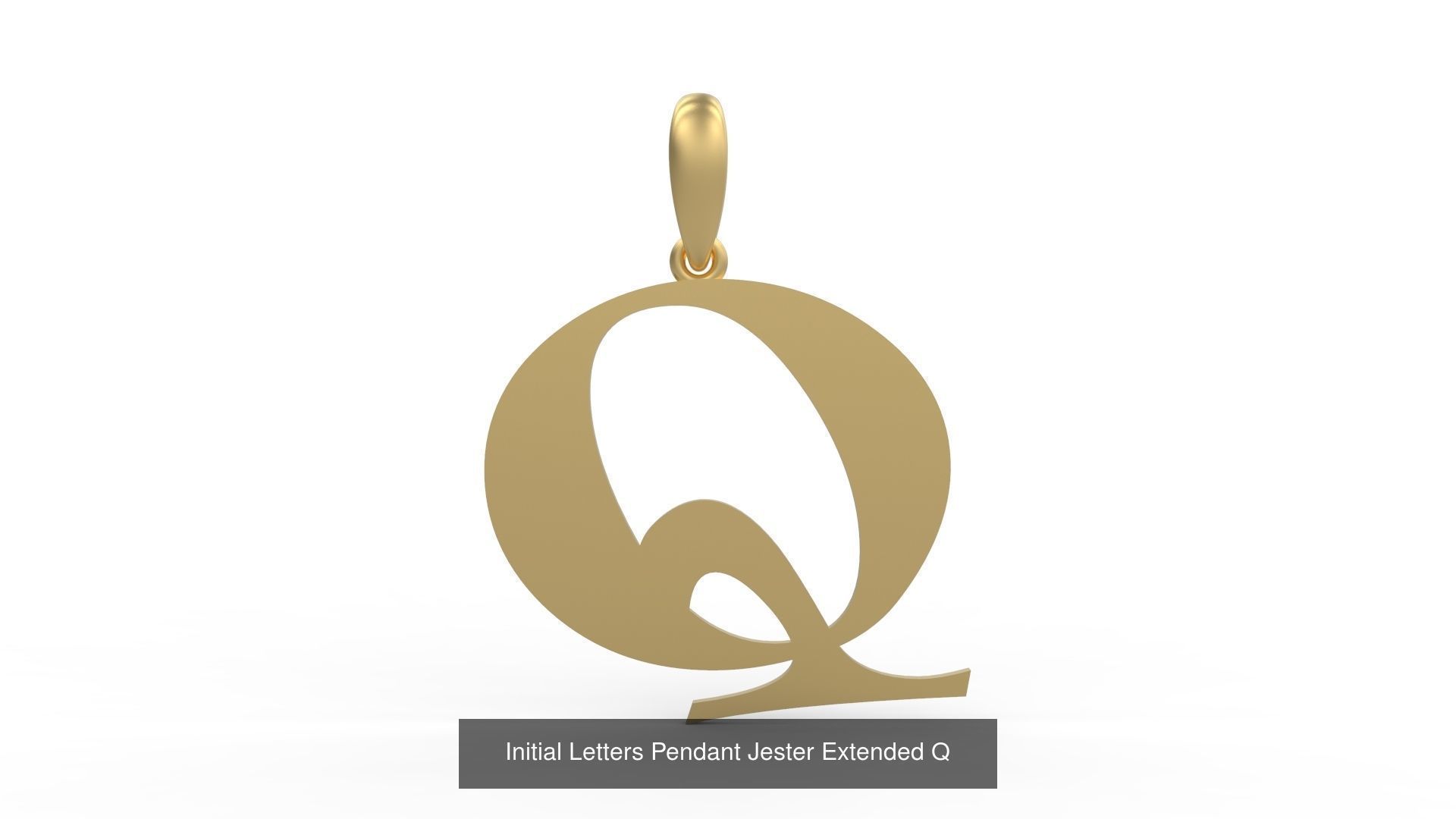 Initial Letters Pendant Alphabets Jester Extended 3D Model Collection_19