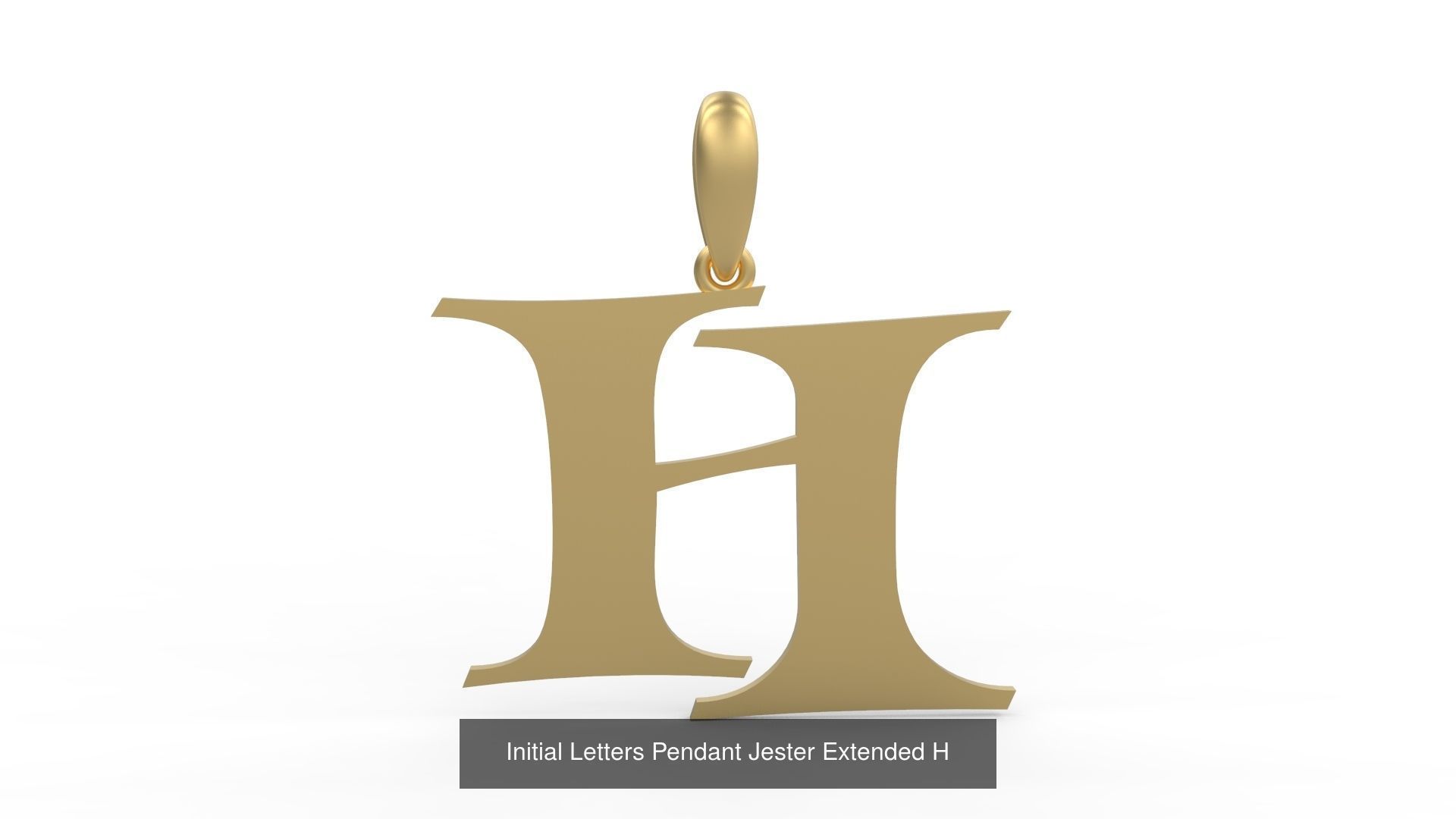 Initial Letters Pendant Alphabets Jester Extended 3D Model Collection_10