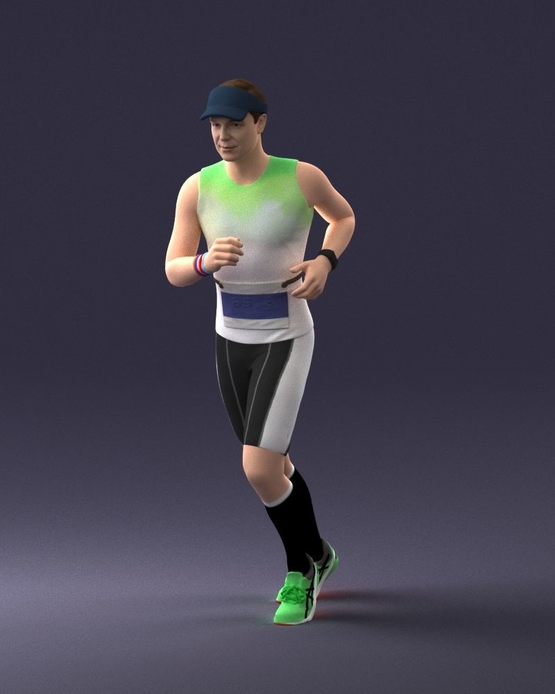 000124 Running man in tracksuit 0424 3dp 3D print model_30