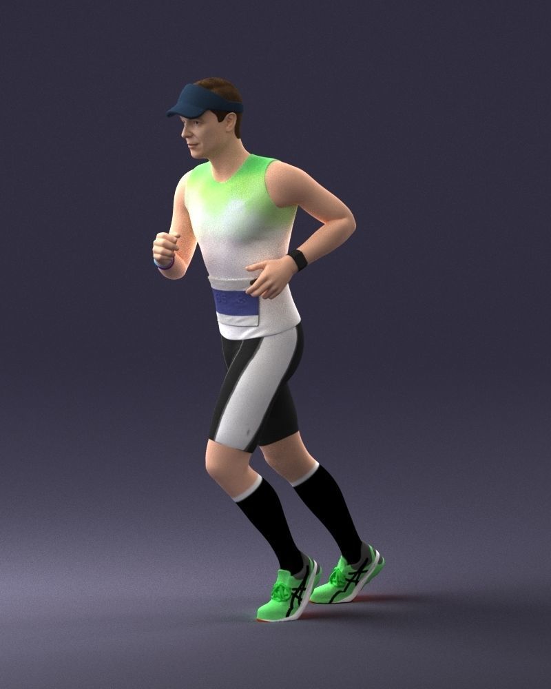000124 Running man in tracksuit 0424 3dp 3D print model_27