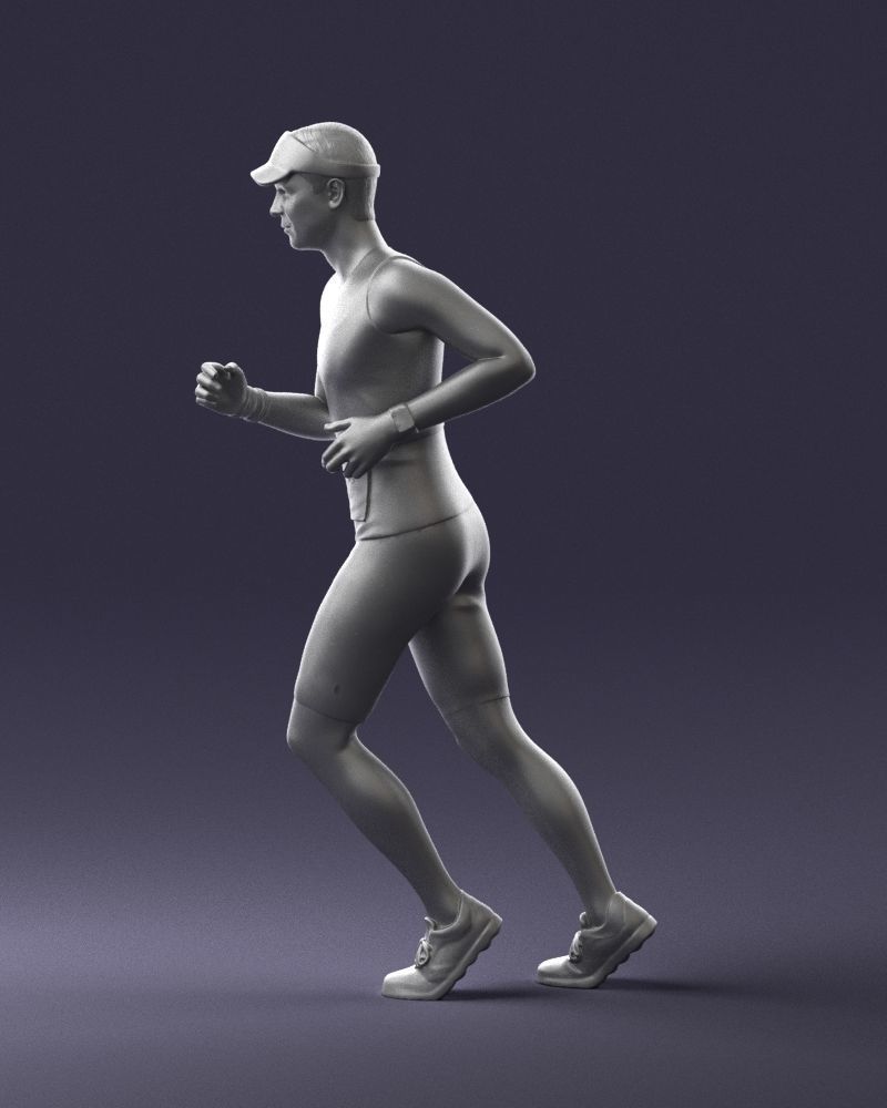 000124 Running man in tracksuit 0424 3dp 3D print model_25