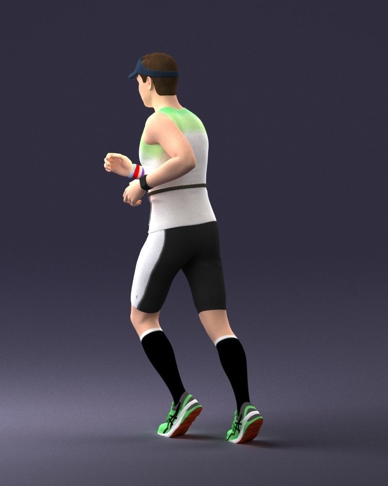 000124 Running man in tracksuit 0424 3dp 3D print model_21