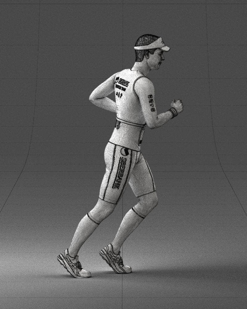 000124 Running man in tracksuit 0424 3dp 3D print model_14