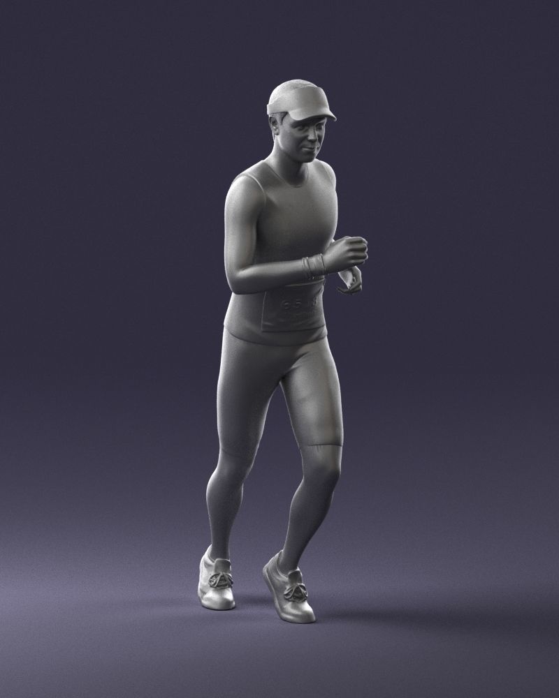 000124 Running man in tracksuit 0424 3dp 3D print model_7