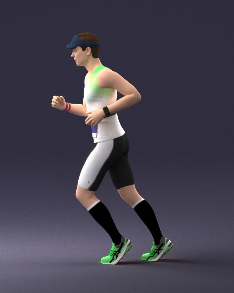 000124 Running man in tracksuit 0424 3dp 3D print model_24