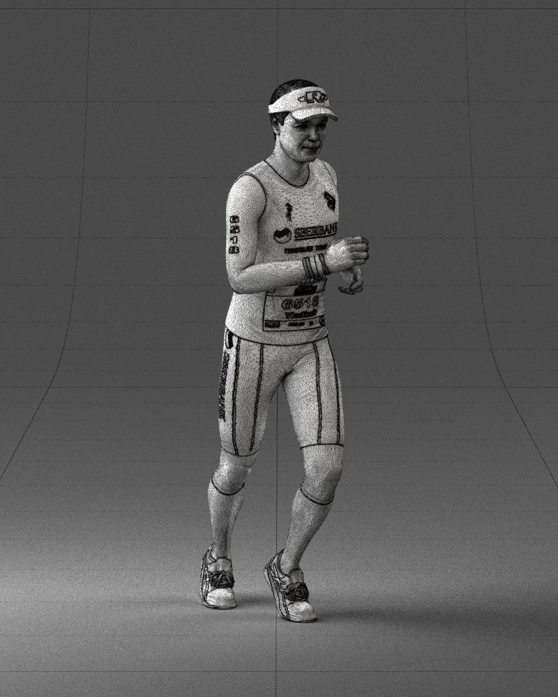 000124 Running man in tracksuit 0424 3dp 3D print model_8