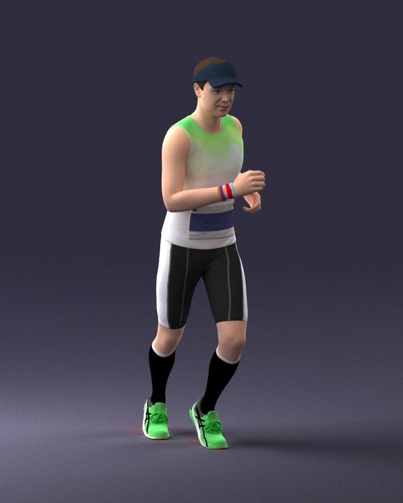 000124 Running man in tracksuit 0424 3dp 3D print model_6