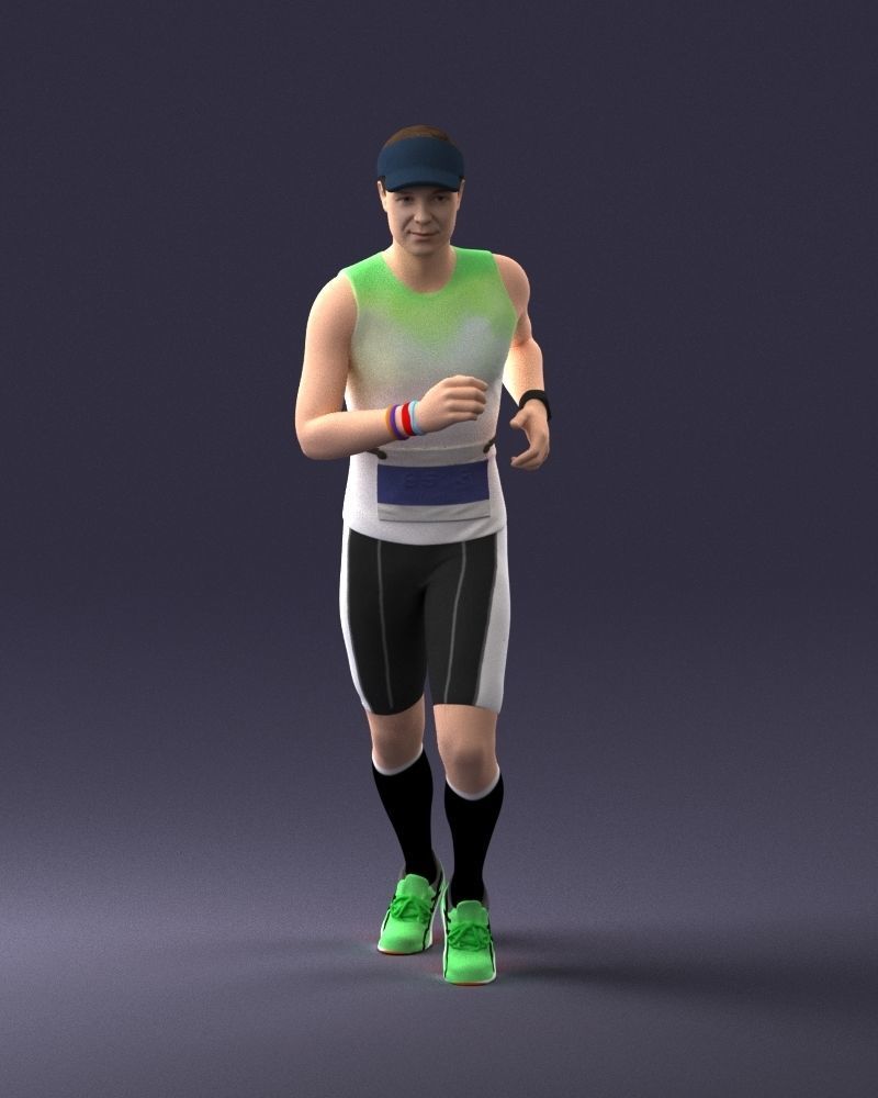 000124 Running man in tracksuit 0424 3dp 3D print model_36