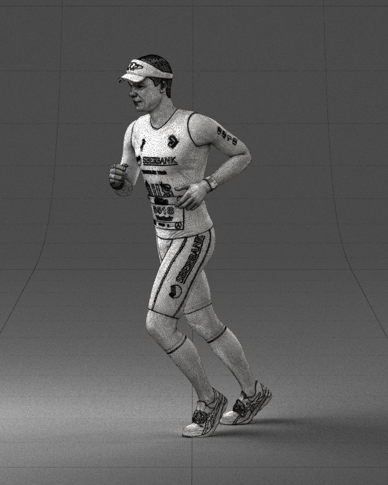 000124 Running man in tracksuit 0424 3dp 3D print model_29