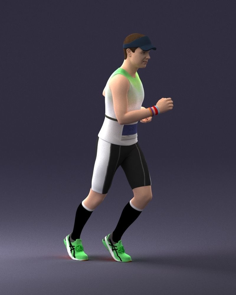 000124 Running man in tracksuit 0424 3dp 3D print model_9