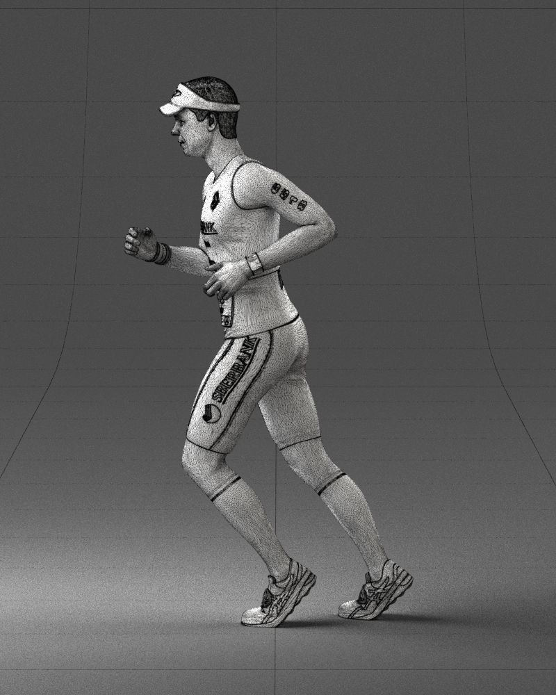 000124 Running man in tracksuit 0424 3dp 3D print model_26