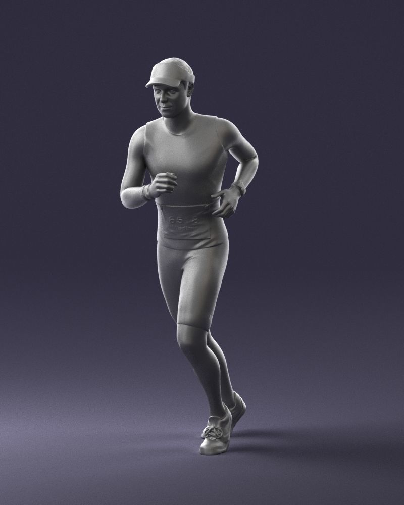000124 Running man in tracksuit 0424 3dp 3D print model_31