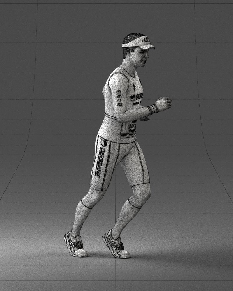 000124 Running man in tracksuit 0424 3dp 3D print model_11