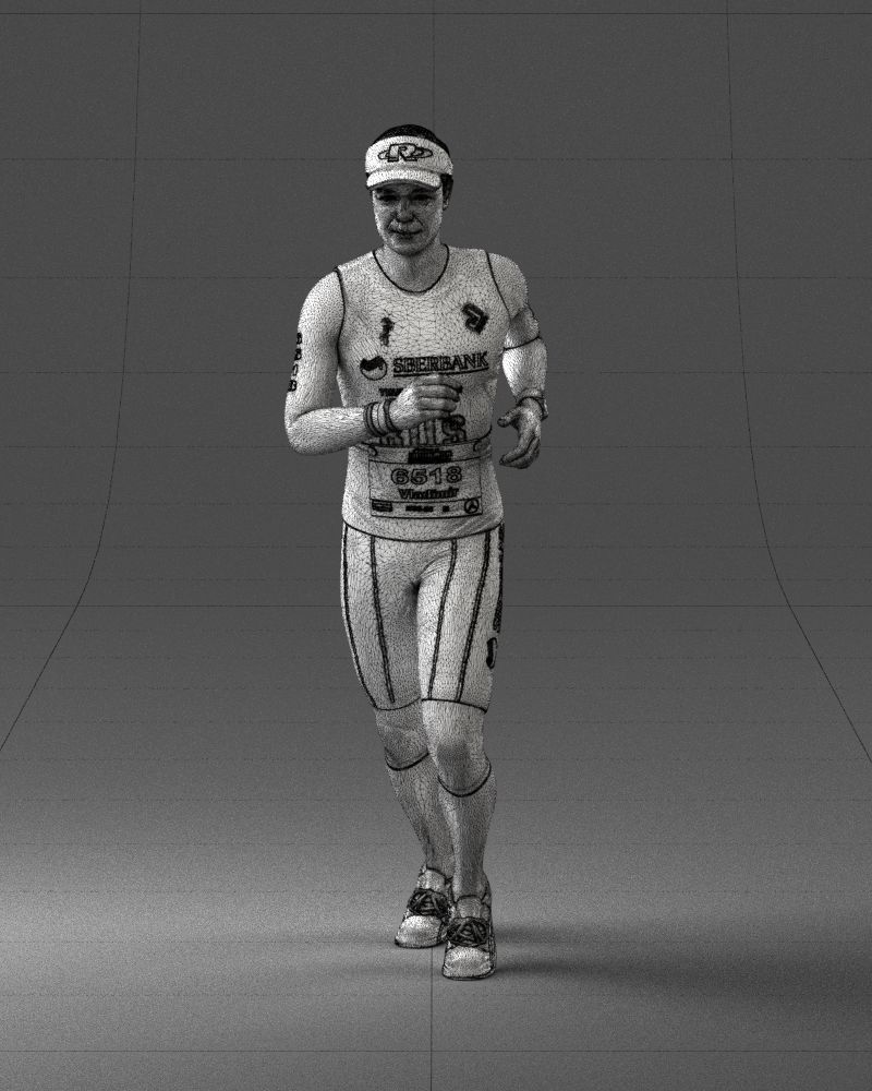 000124 Running man in tracksuit 0424 3dp 3D print model_35