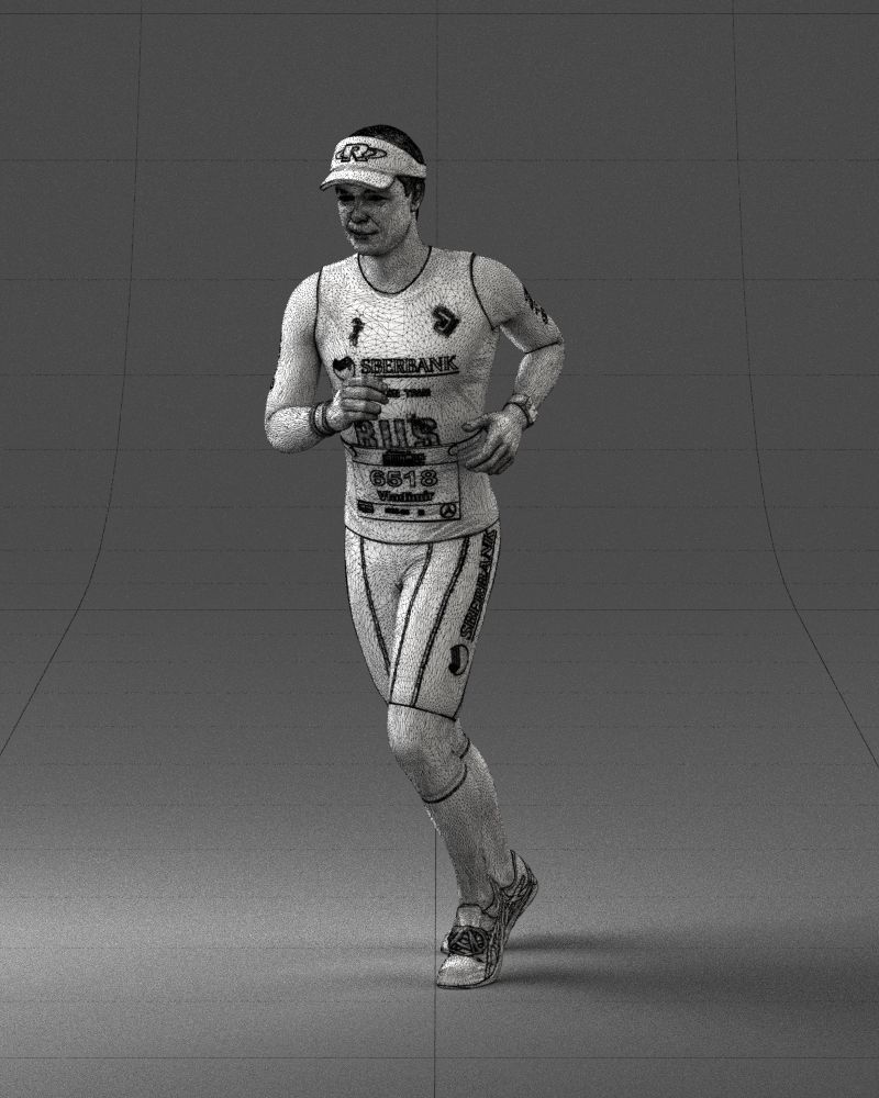 000124 Running man in tracksuit 0424 3dp 3D print model_32