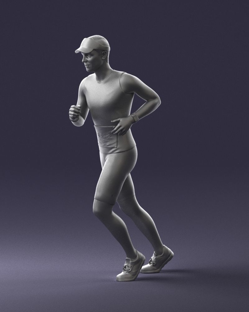 000124 Running man in tracksuit 0424 3dp 3D print model_28