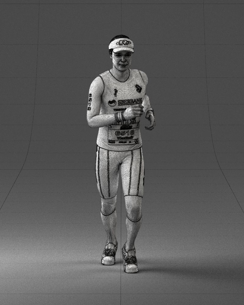 000124 Running man in tracksuit 0424 3dp 3D print model_5