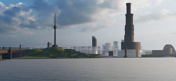 Wuhan Cityscape Masterplan 3D 3D model