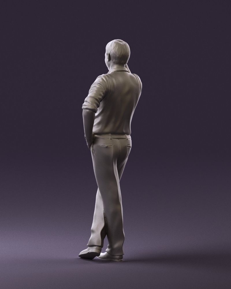 Man in white top smiling 0645 3D model_22