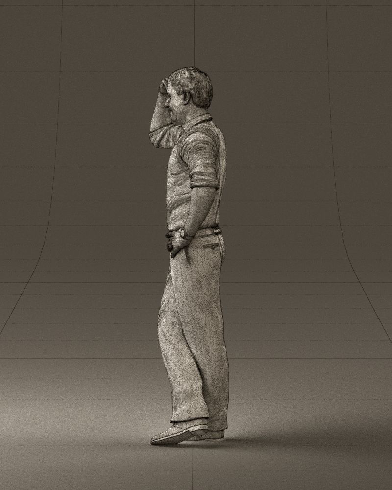 Man in white top smiling 0645 3D model_26