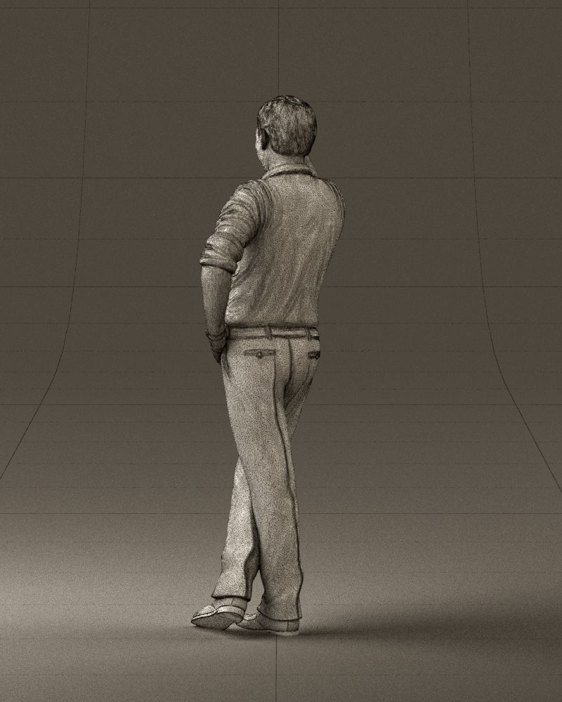 Man in white top smiling 0645 3D model_23