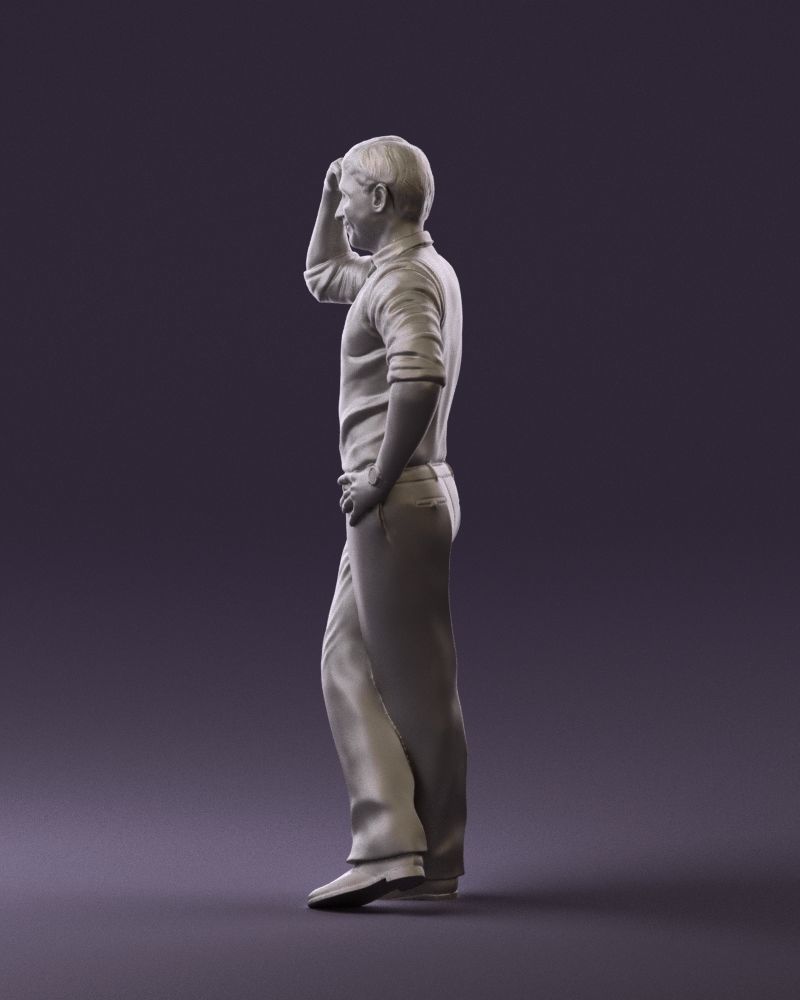 Man in white top smiling 0645 3D model_25