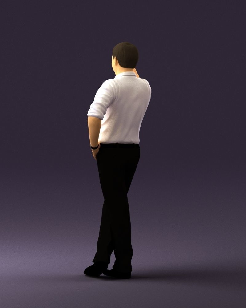 Man in white top smiling 0645 3D model_21