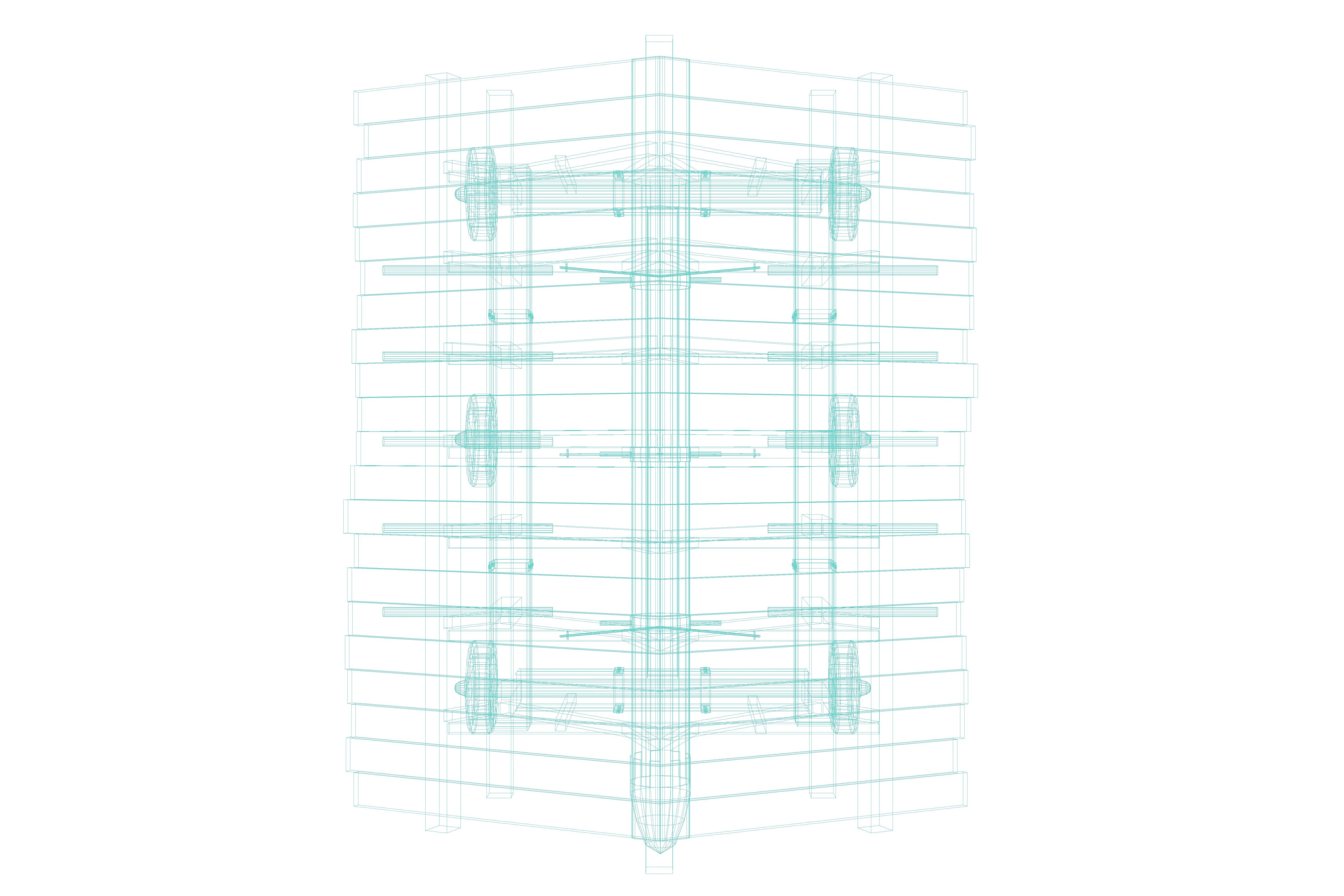 Medieval Battering Ram Low-poly 3D model_6