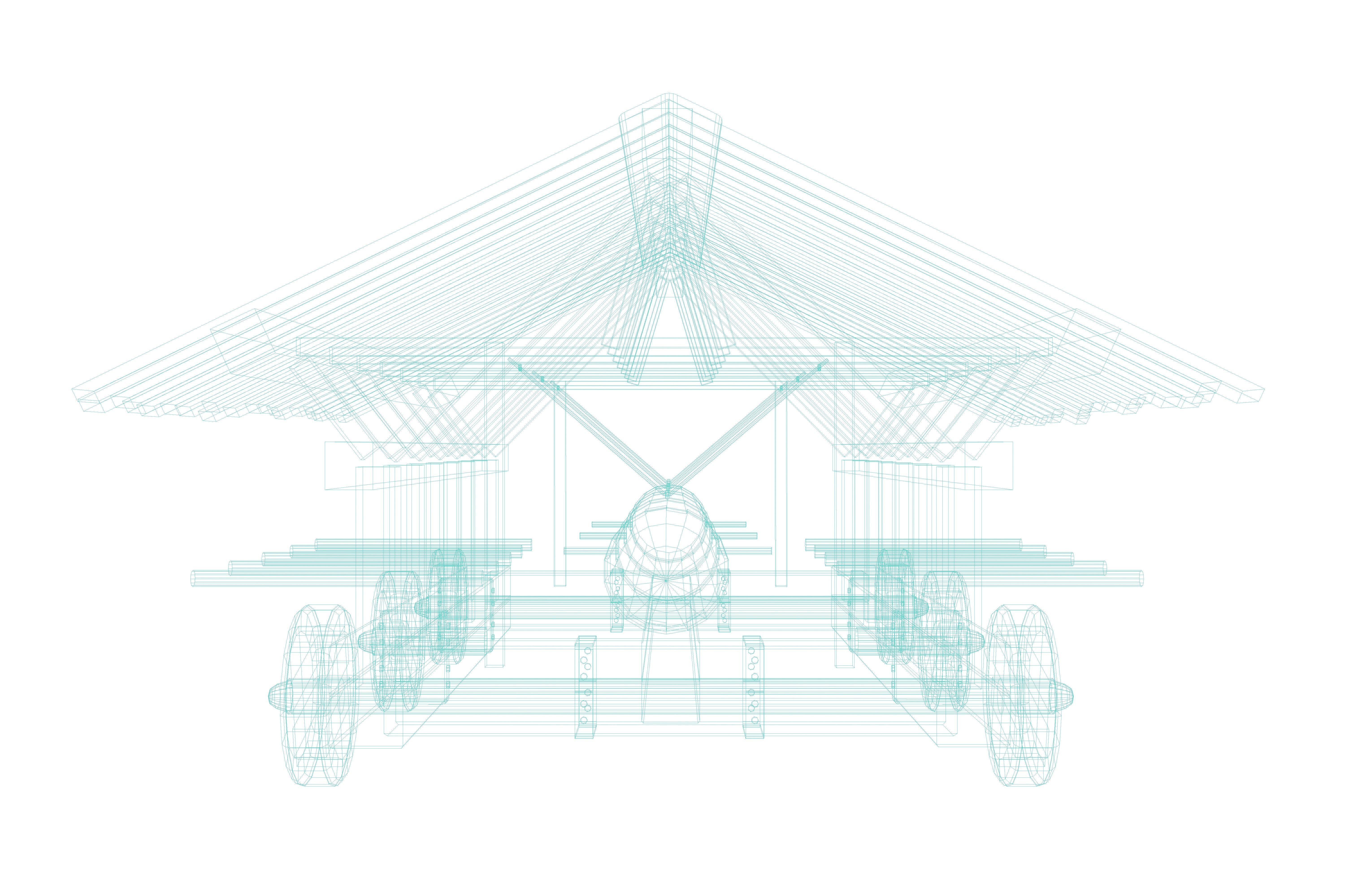 Medieval Battering Ram Low-poly 3D model_8