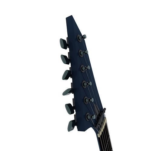 Blue Flying V Guitar 3D model