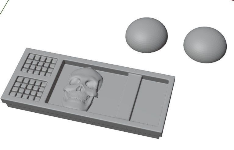 2000ad Rogue Trooper Helmet Helm and Bio Chip 3D print model_5