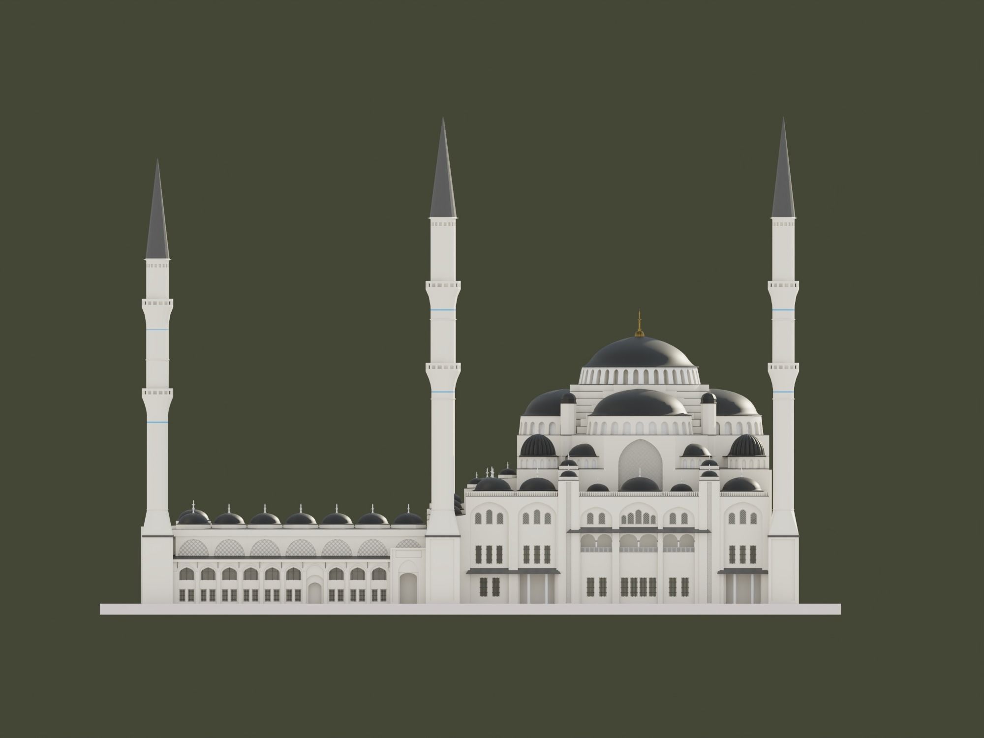 Camlica Camii Mosque 3D Model 3D model_4