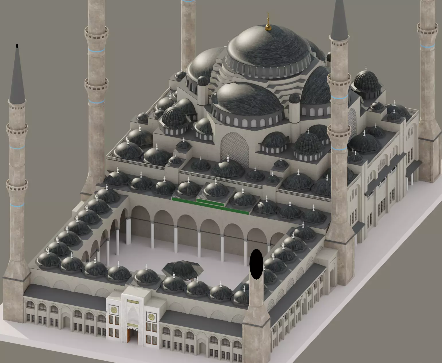 Camlica Camii Mosque 3D Model 3D model_0