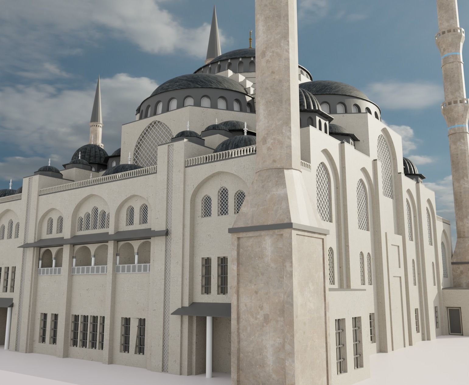 Camlica Camii Mosque 3D Model 3D model_1