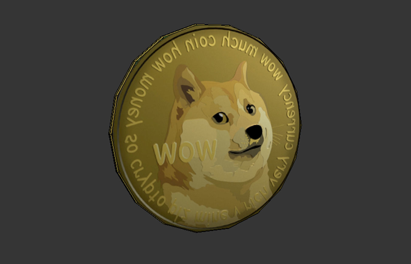 DOGE COIN Free low-poly 3D model_2